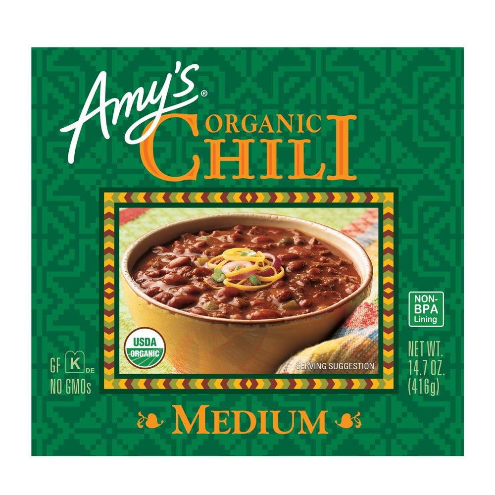 Amy&#039;S Kitchen, Organic, Vegan Medium Chili, Canned Bean Soup, 14.7 Oz.