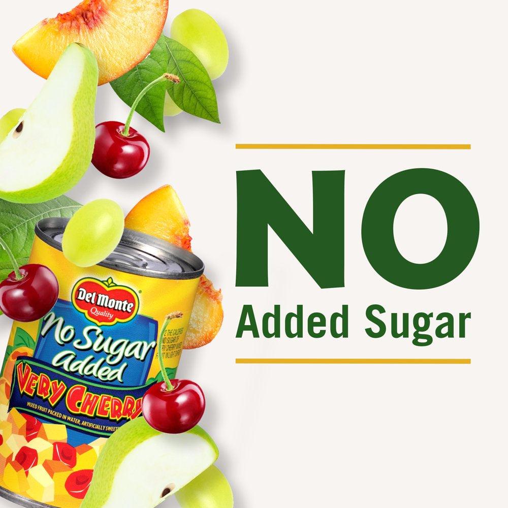 Del Monte Very Cherry No Sugar Added Mixed Fruit, 14.5 Oz Can