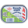 Beach Cliff Sardines in Soybean Oil with Hot Green Chilies, 3.75 Oz Can