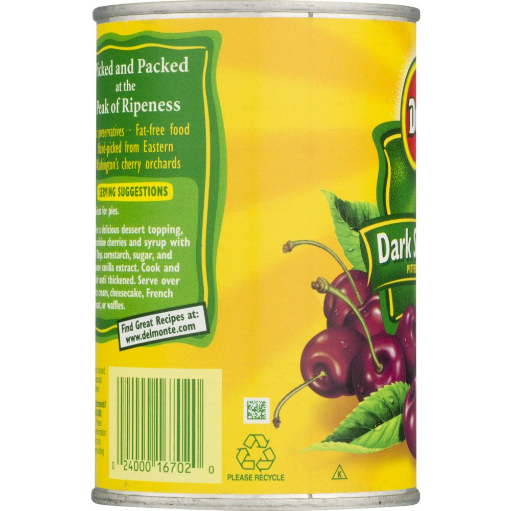 Del Monte Canned Dark Sweet Pitted Cherries, Heavy Syrup, 15 Oz Can