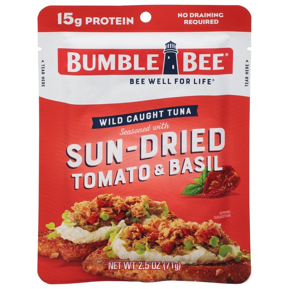 Bumble Bee Sun-Dried Tomato &amp; Basil Seasoned Tuna, 2.5 Oz Pouch