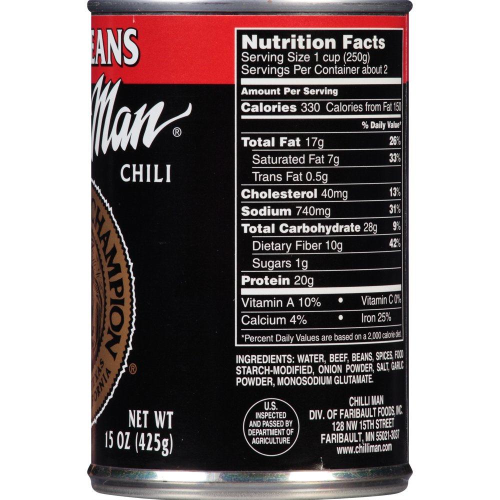 Chilli Man - Chilli with Beans - 15 Oz. Can