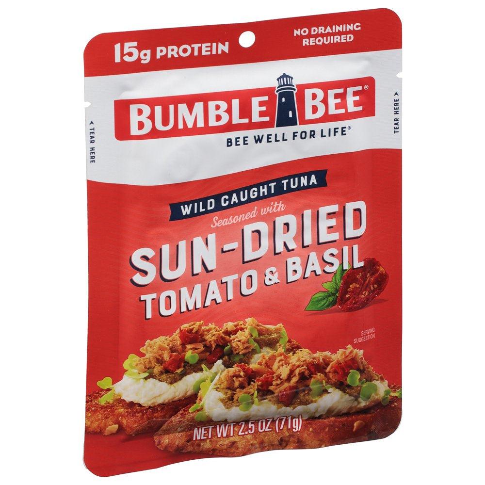 Bumble Bee Sun-Dried Tomato &amp; Basil Seasoned Tuna, 2.5 Oz Pouch