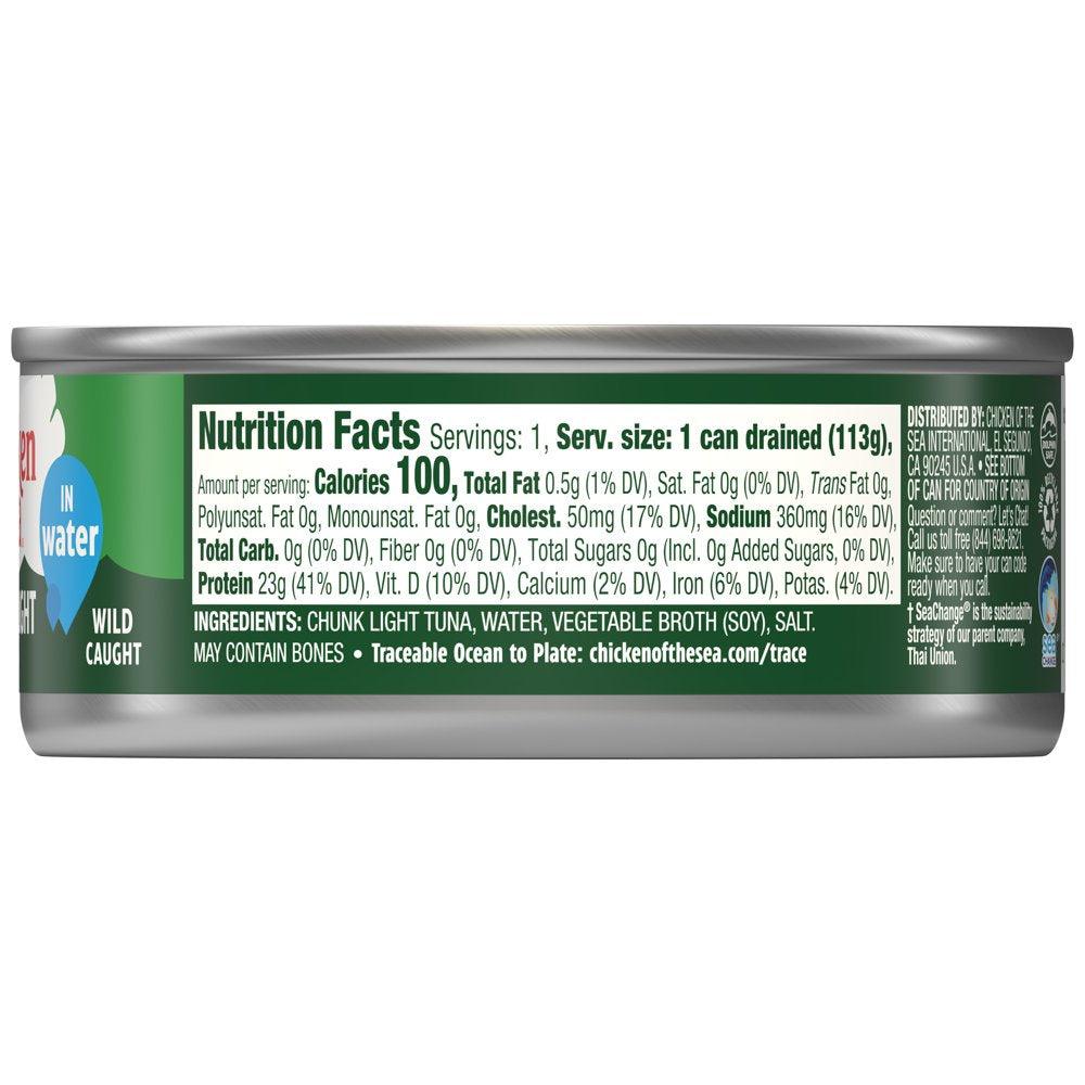 Chicken of the Sea Chunk Light Tuna in Water, 5 Oz Can