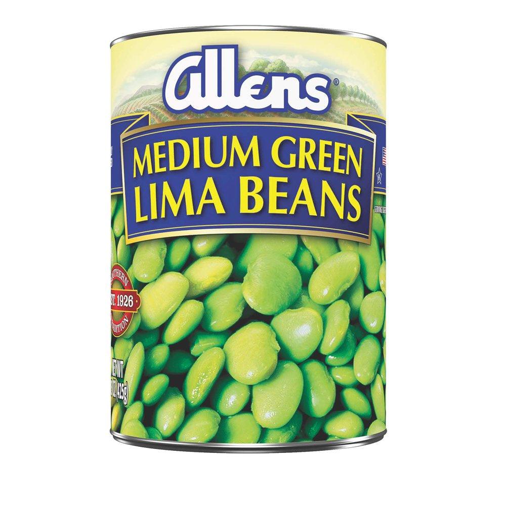 Allen&#039;S Lima Beans, Canned Vegetables, 15 Oz Can