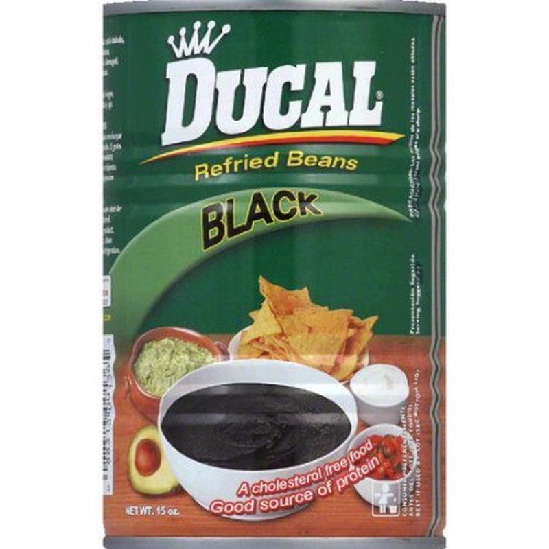 Ducal Refried Beans, Black, 15 Oz