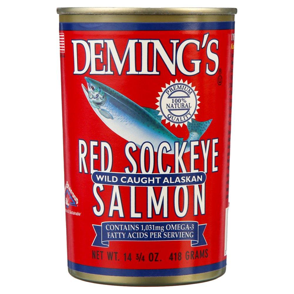 Deming&#039;S Red Sockeye Wild Caught Alaskan Salmon, 14.75 Oz