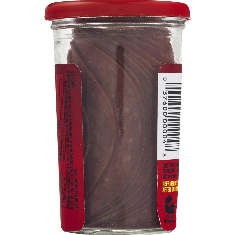 Dried Ground Formed &amp; Sliced Dried Beef JAR, 2.5 Oz