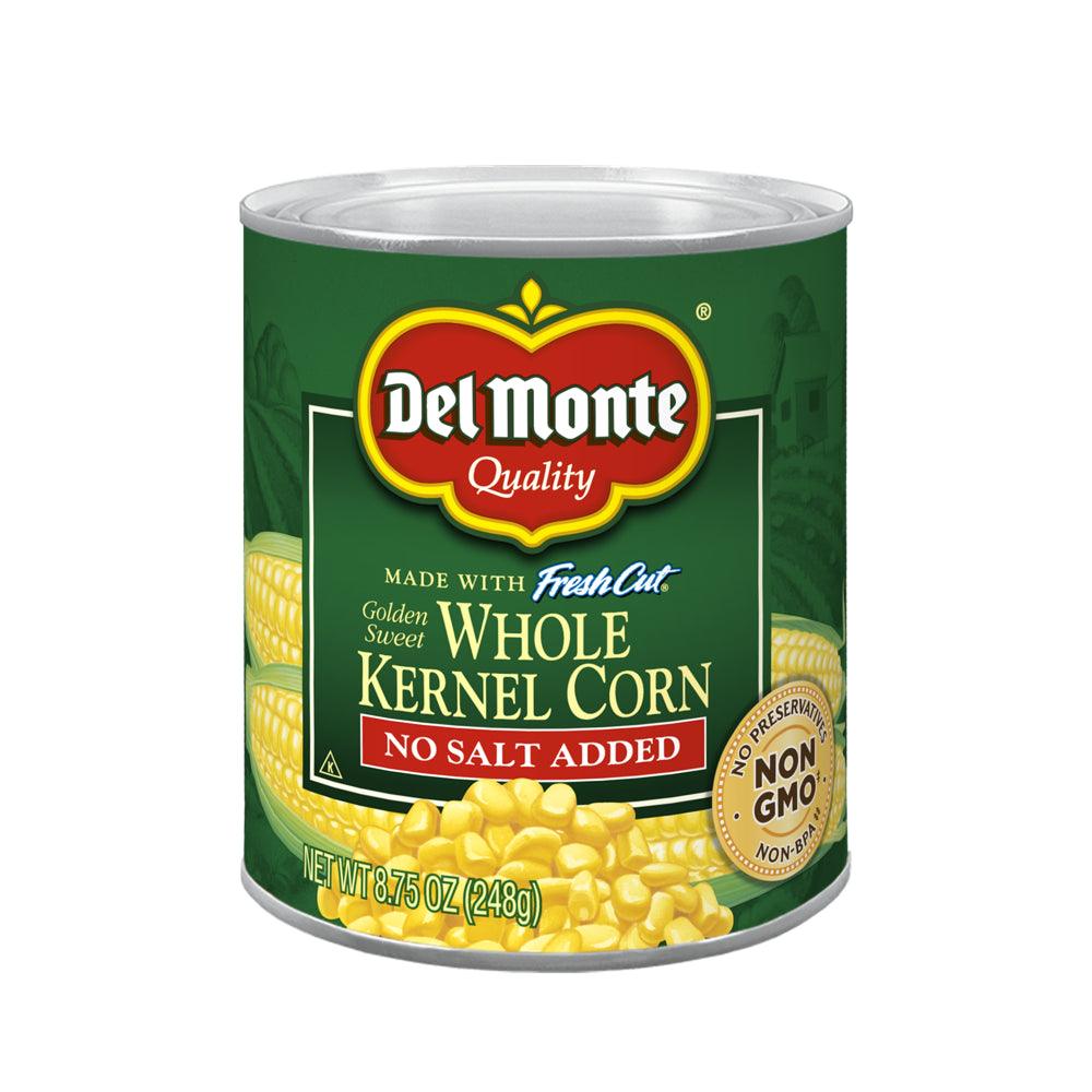 Del Monte Canned Whole Kernel Corn, No Salt Added, 8.75 Oz