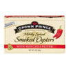 Crown Prince Mildly Spiced Smoked Oysters with Red Chili Pepper, 3 Oz (Mixed)