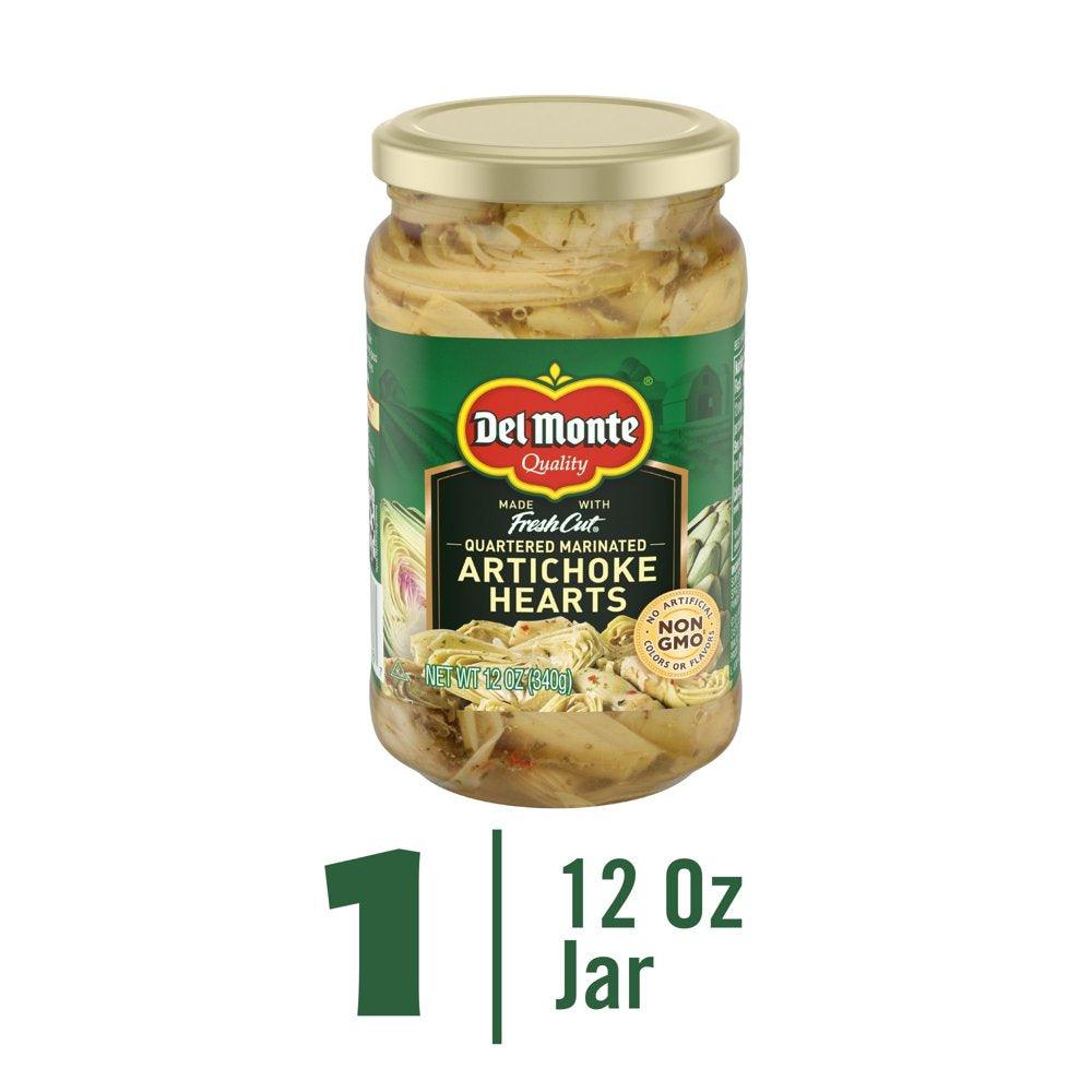 Del Monte Quartered Marinated Artichoke Hearts 12 Oz. Glass Jar