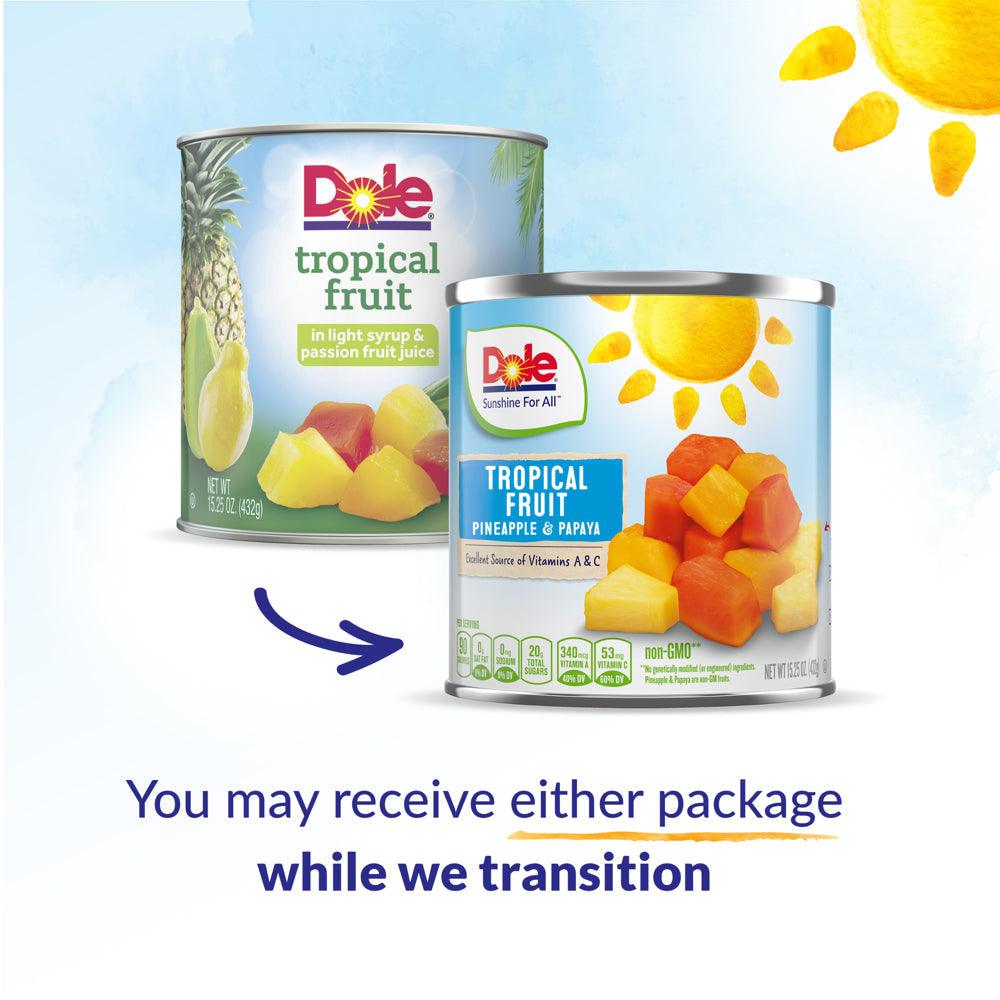 Dole Tropical Fruit in Light Syrup and Passion Fruit Juice, 15.25 Oz Can