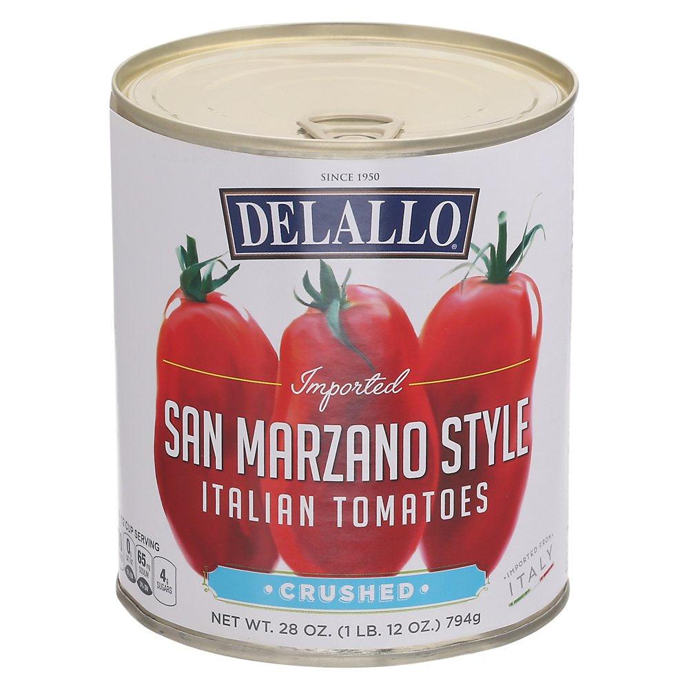 Delallo Imported San Marzano Style Italian Crushed Tomatoes, 28Oz Can