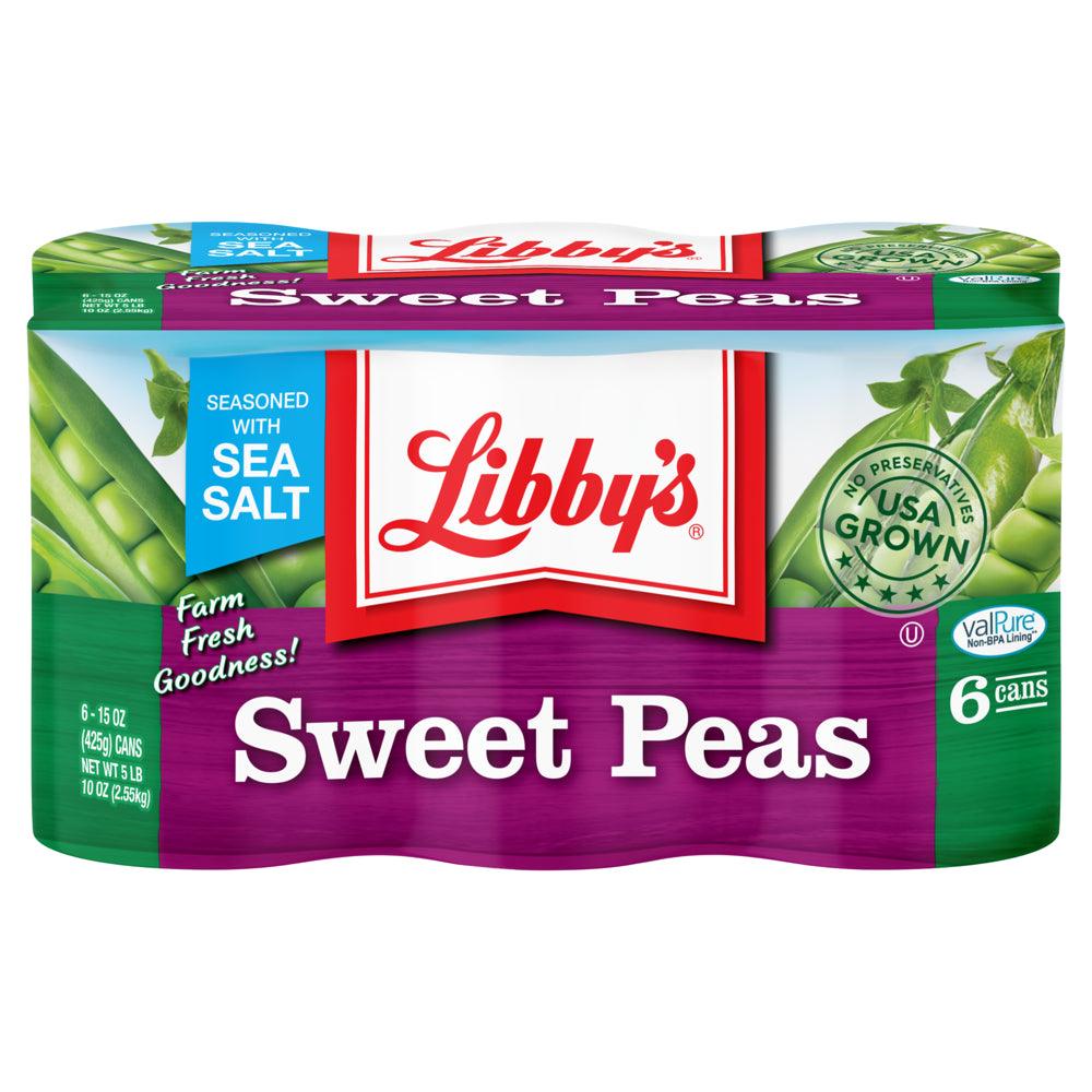 (6 Cans) Libby&#039;S Canned Sweet Peas, 15 Oz