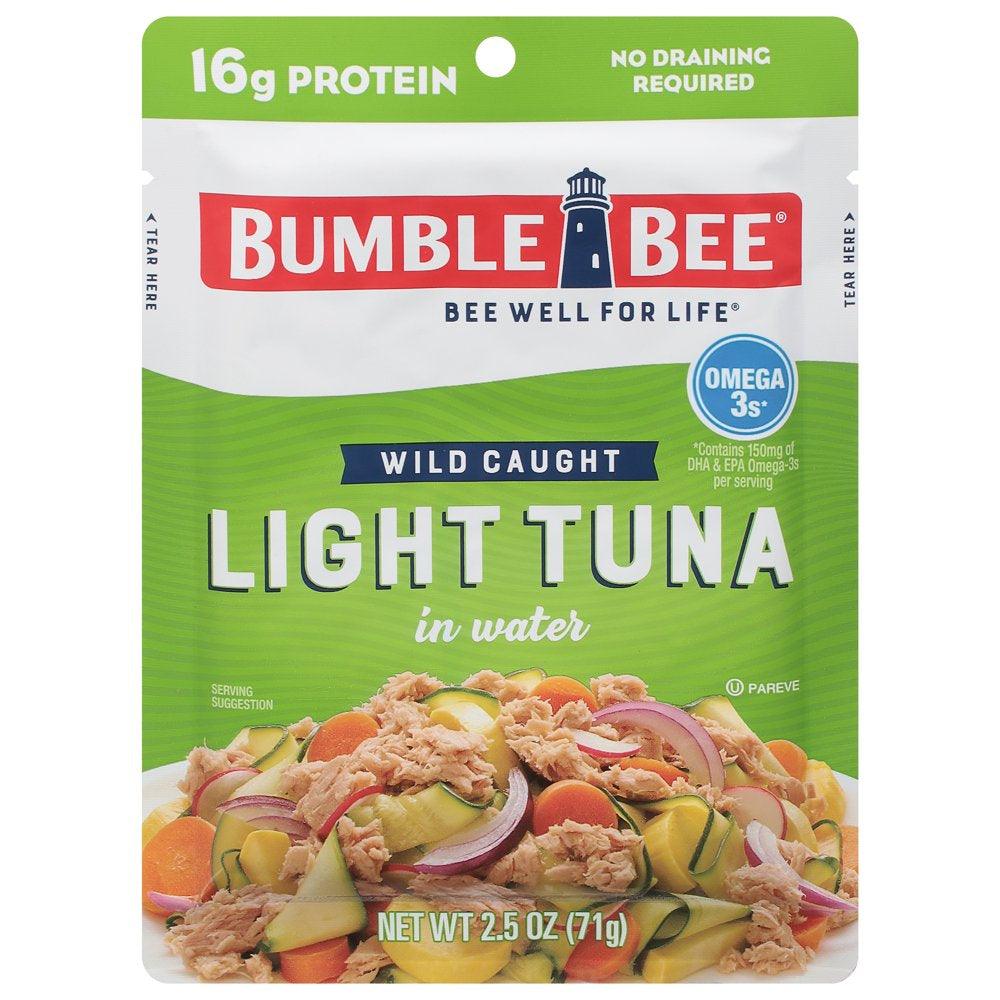 Bumble Bee Light Tuna in Water, 2.5 Oz Pouch