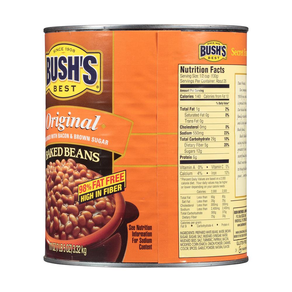 Bush&#039;S Beans Original Baked Beans Seasoned with Bacon and Brown Sugar, 117 Oz