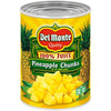 Del Monte Pineapple Chunks in 100% Juice, Canned Fruit, 20 Oz Can