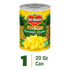 Del Monte Pineapple Chunks in 100% Juice, Canned Fruit, 20 Oz Can