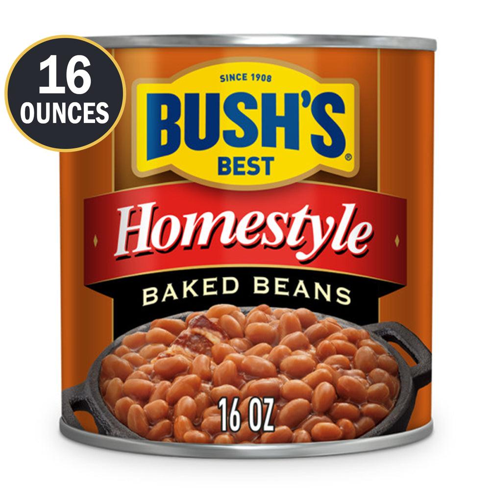 Bush&#039;S Homestyle Baked Beans, Canned Beans, 16 Oz