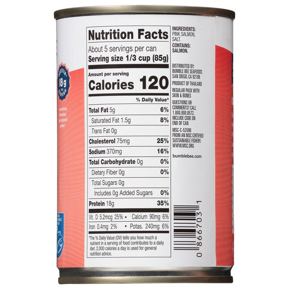 Bumble Bee Canned Pink Salmon, 14.75 Oz Can