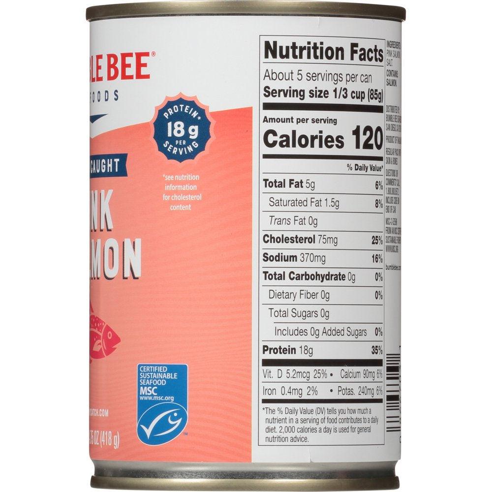 Bumble Bee Canned Pink Salmon, 14.75 Oz Can