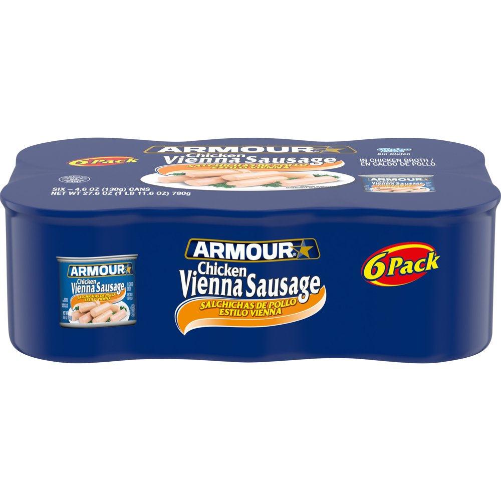 Armour Chicken Vienna Sausage, 4.6 Oz, 6 Count Can