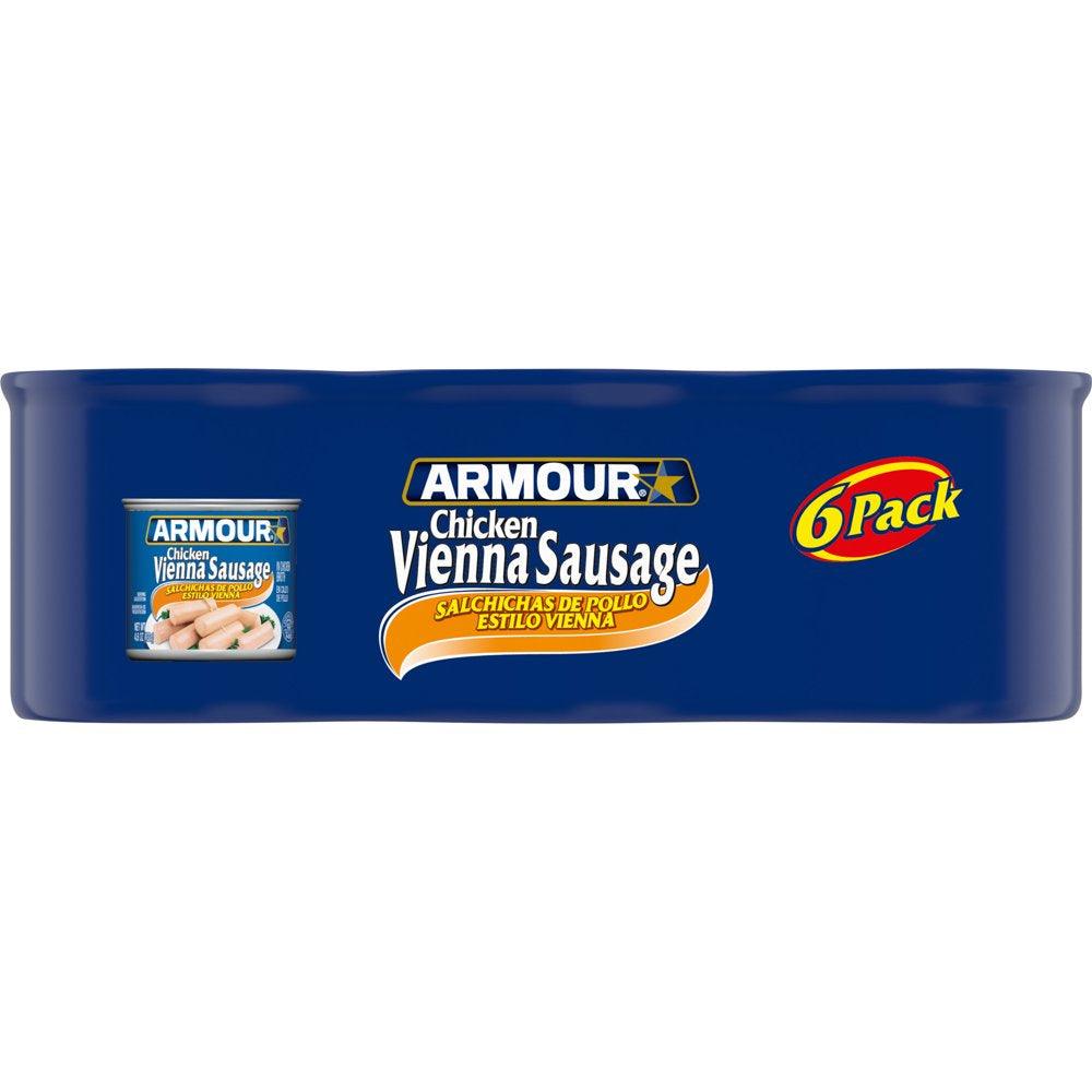 Armour Chicken Vienna Sausage, 4.6 Oz, 6 Count Can