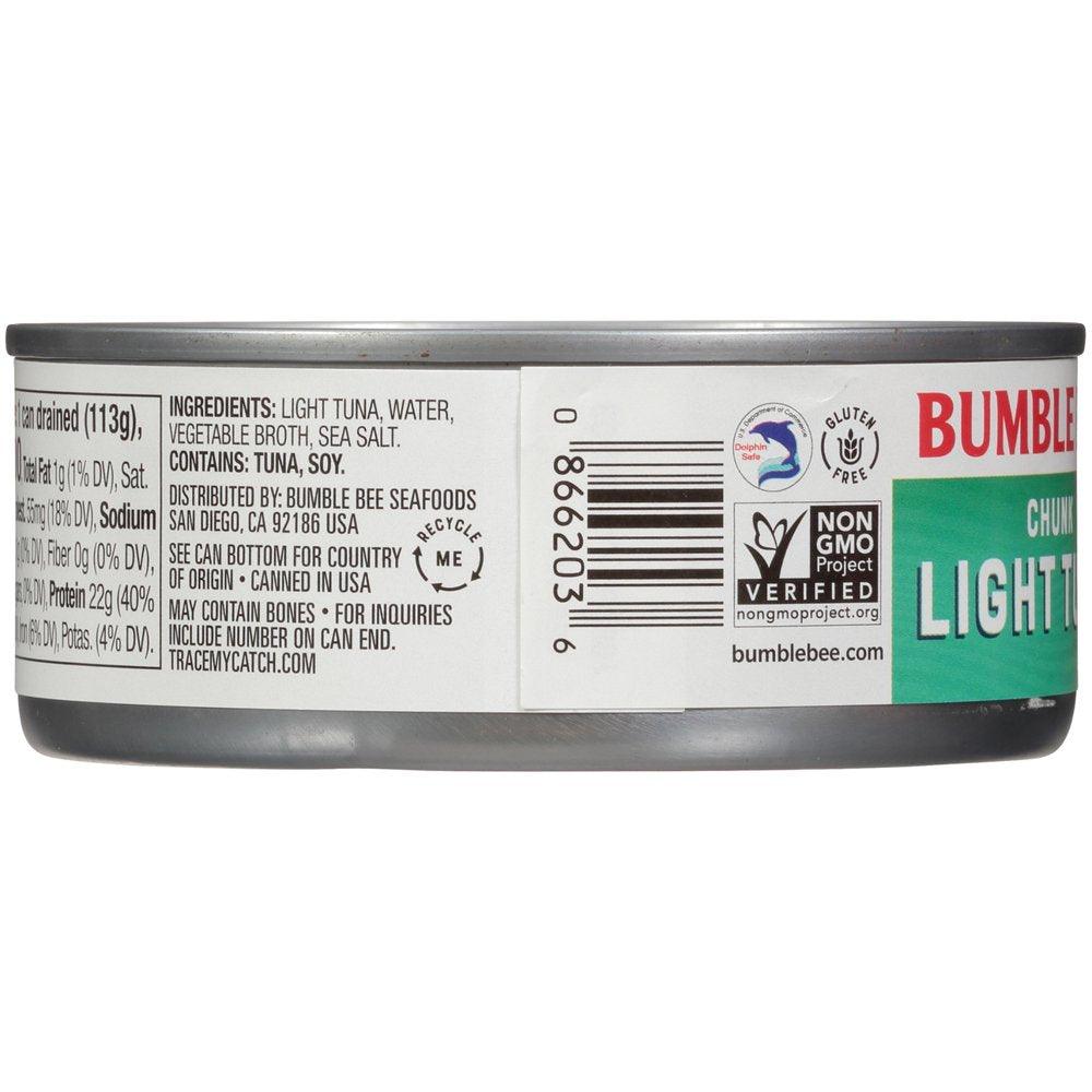 Bumble Bee Chunk Light Tuna in Water, 12 Oz Can