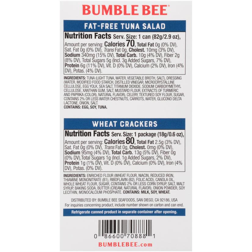 Bumble Bee Snack on the Run Fat-Free Tuna Salad with Crackers Kit, 3.5 Oz