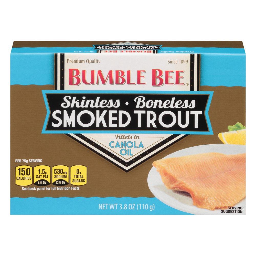 Bumble Bee Skinless &amp; Boneless Smoked Trout Fillets, 3.8 Oz Can