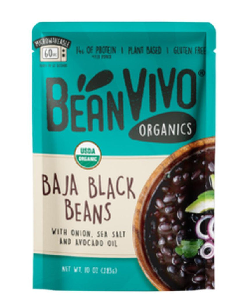 Bean Vivo Organic Baja Black Beans, 10 Oz. Pouch