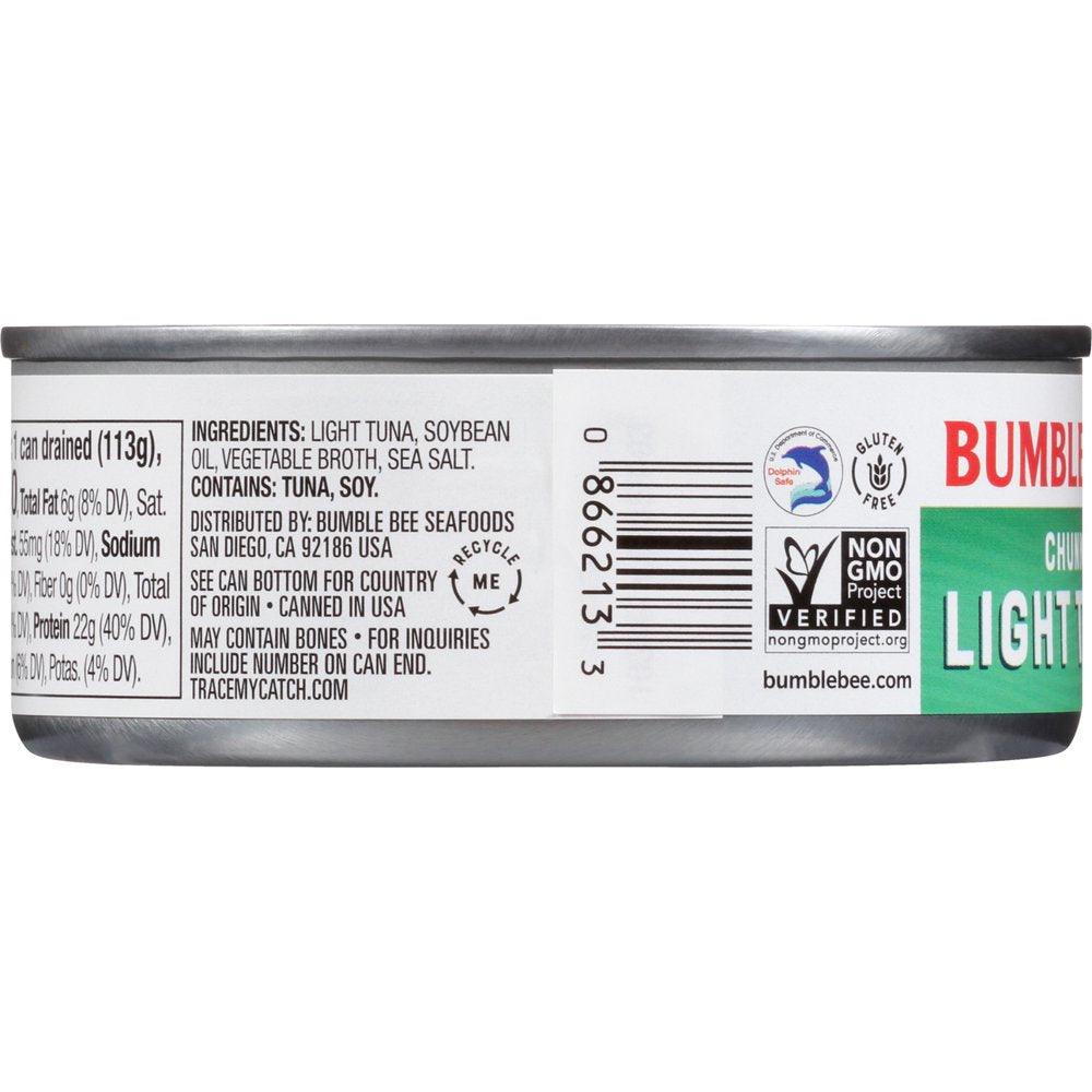 Bumble Bee Chunk Light Tuna in Vegetable Oil, 5 Oz Can