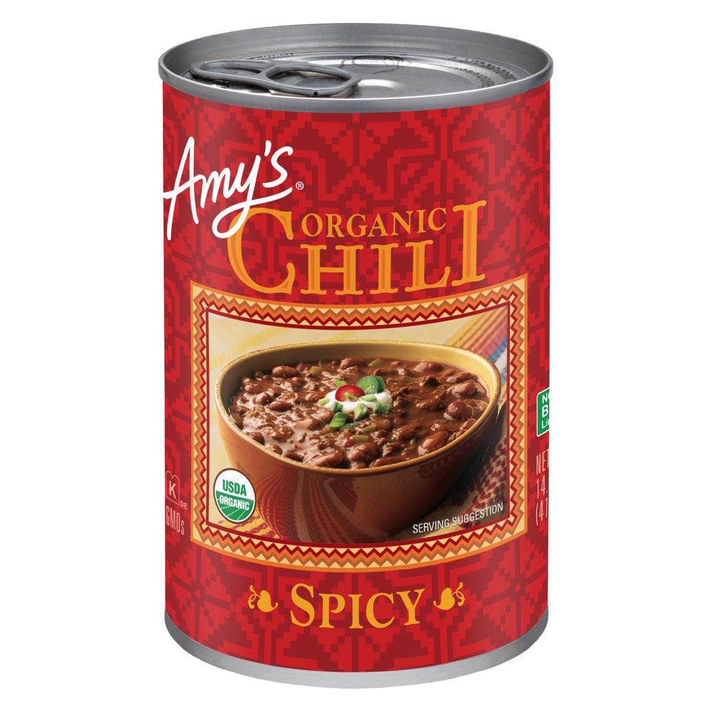 Amy&#039;S Kitchen Organic Spicy Chili, Gluten Free, Vegan, 14.7 Oz.