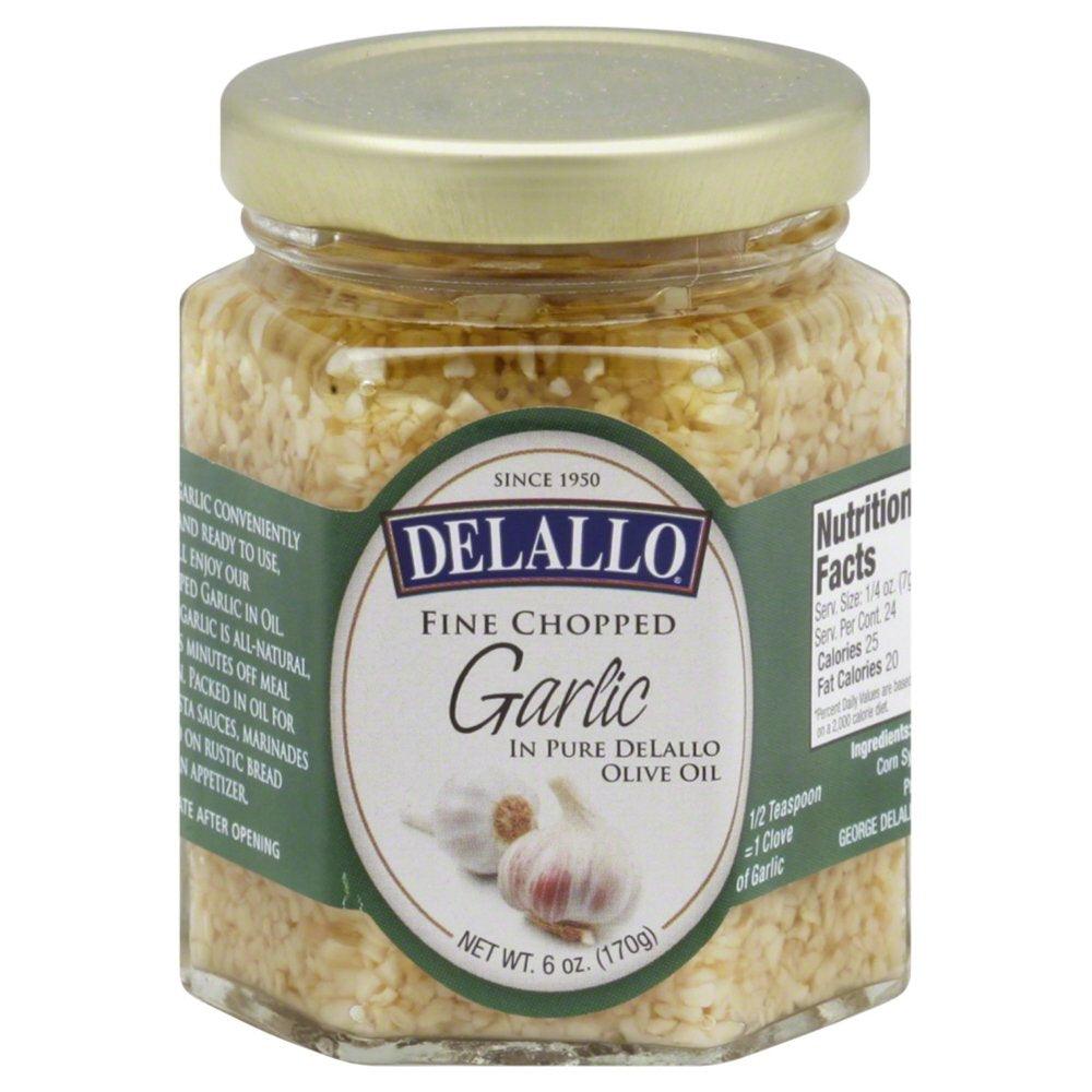 Delallo Garlic, Fine Chopped, 6 Oz