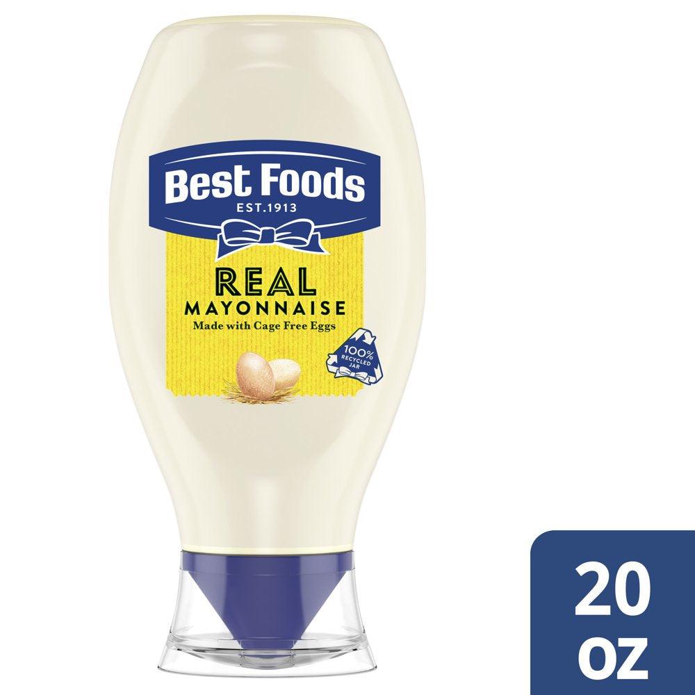 Best Foods Real Mayonnaise Real Mayo Squeeze Bottle Gluten Free, Made with 100% Cage-Free Eggs 20 Oz