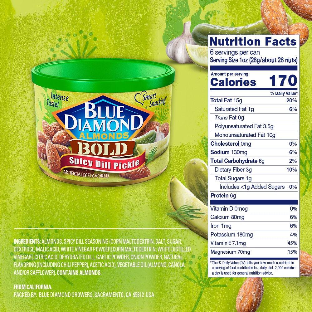 Blue Diamond Bold Spicy Dill Pickle Almonds, 6 Oz