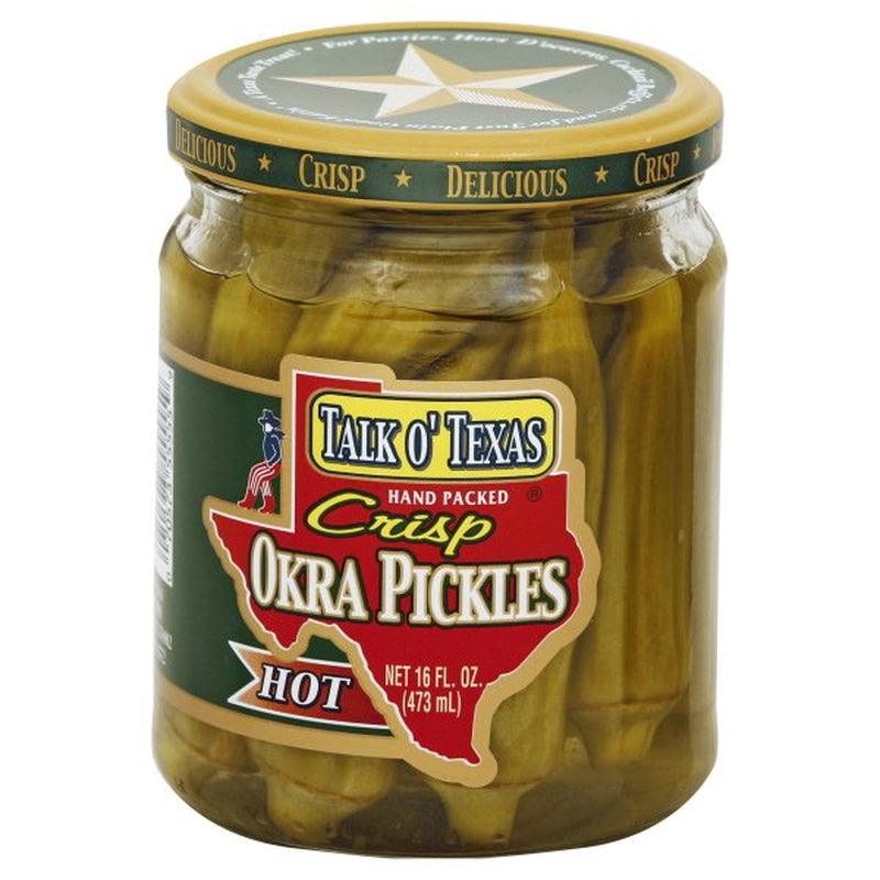 Crisp Hot Okra Pickles, 16 Fl Oz