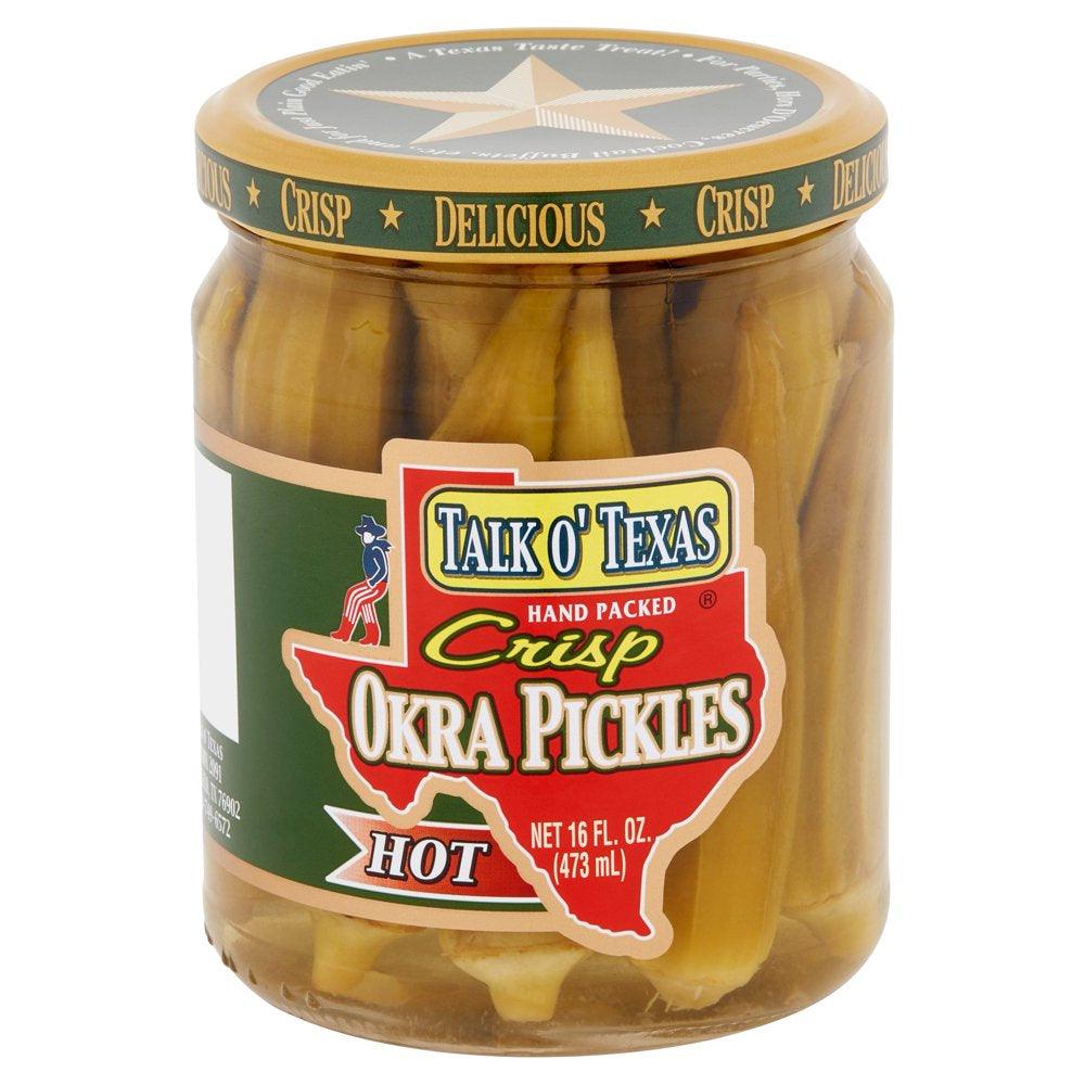 Crisp Hot Okra Pickles, 16 Fl Oz