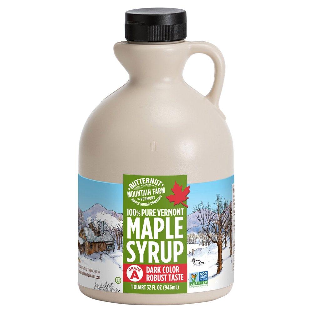 100% Pure Vermont Maple Syrup Dark, 32 Fl Oz