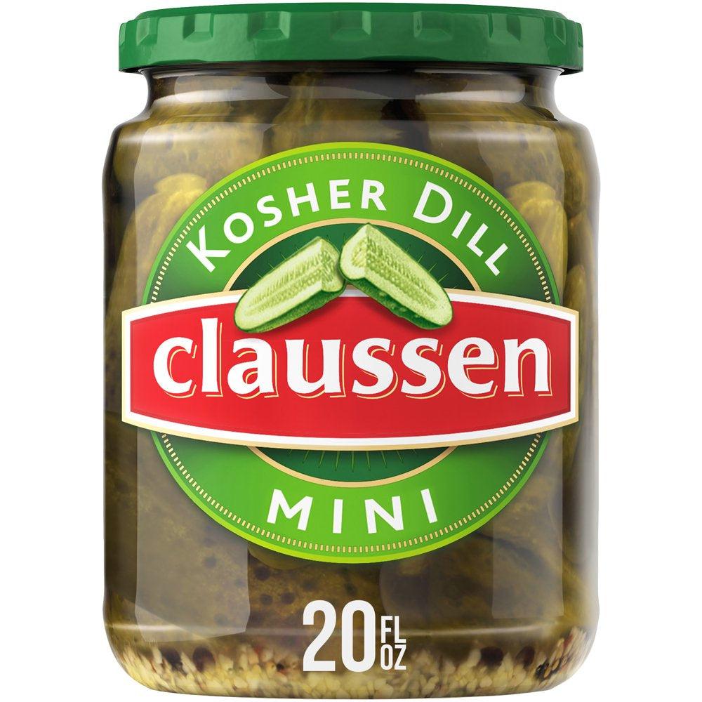 Claussen Kosher Dill Mini Pickles, 20 Fl. Oz. Jar