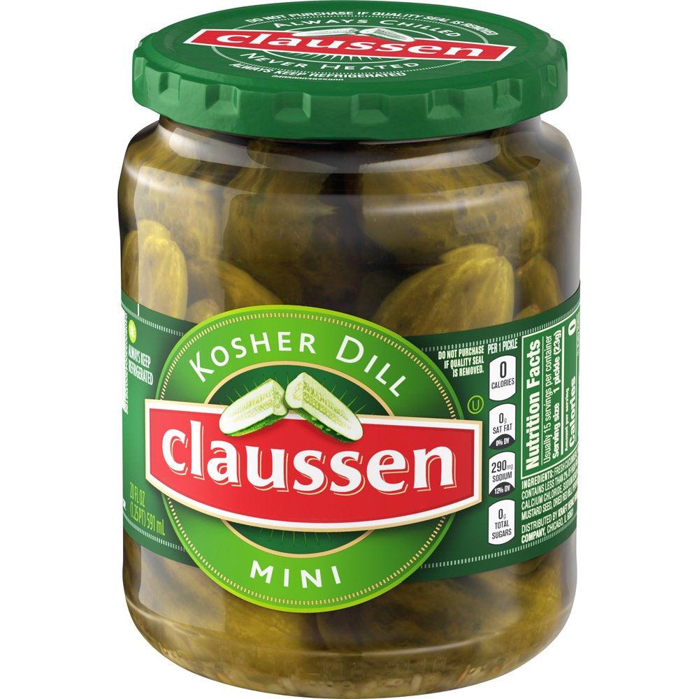 Claussen Kosher Dill Mini Pickles, 20 Fl. Oz. Jar