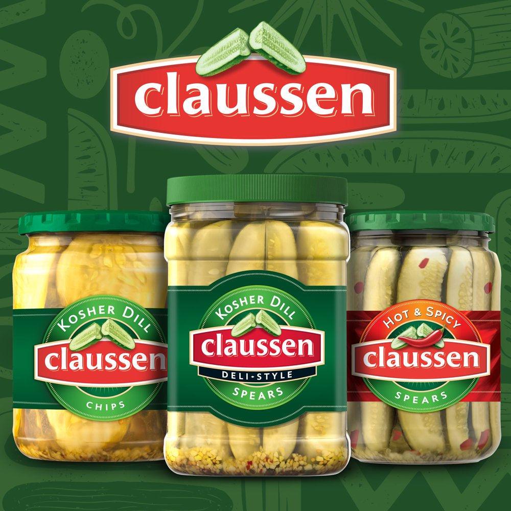 Claussen Deli-Style Kosher Dill Pickle Spears, 64 Fl. Oz. Jar