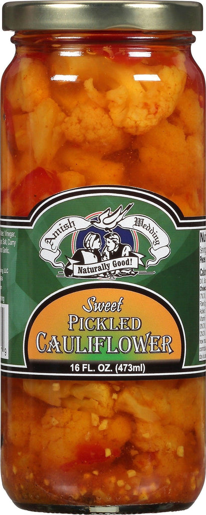 Amish Wedding Sweet Pickled Cauliflower Snack or Side Dish Jarred 16 Oz