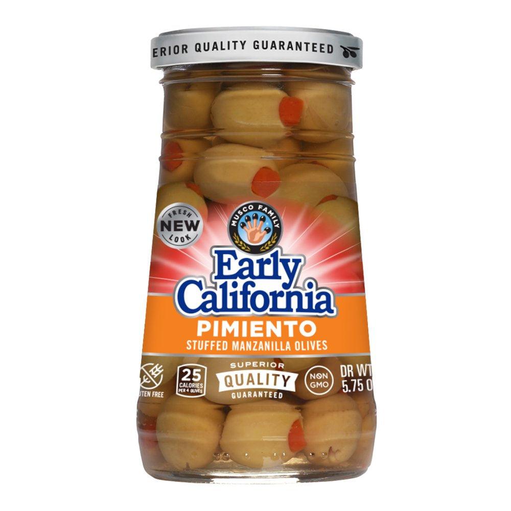 Early California Pimiento Stuffed Manzanilla Olives, 5.75 Oz