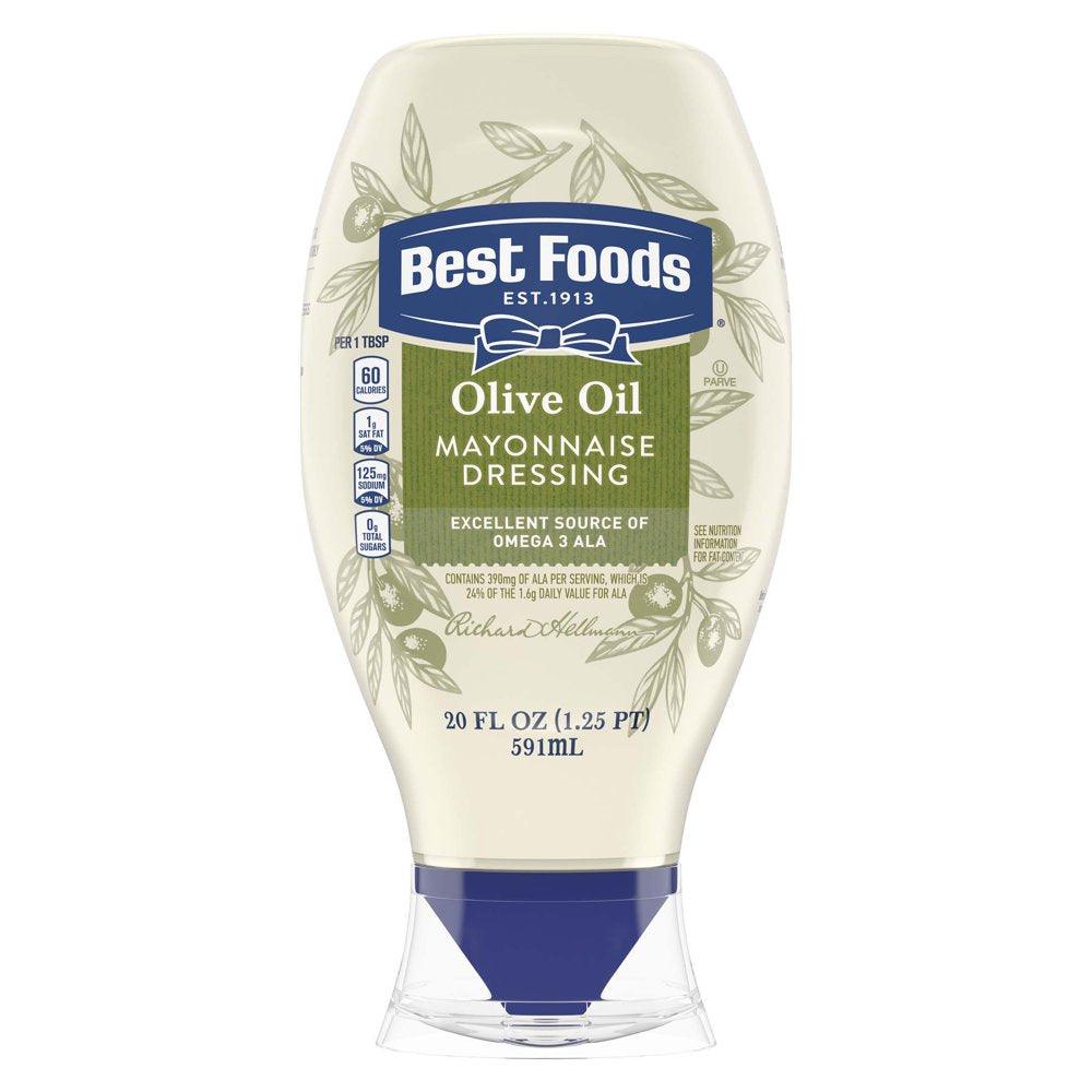 Best Foods Mayonnaise Dressing with Olive Oil Squeeze Rich in Omega 3-ALA 20 Oz