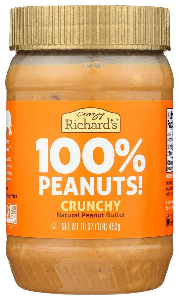 Crazy Richard&#039;S All Natural Crunchy Peanut Butter, 16 Oz [Pack of 12]