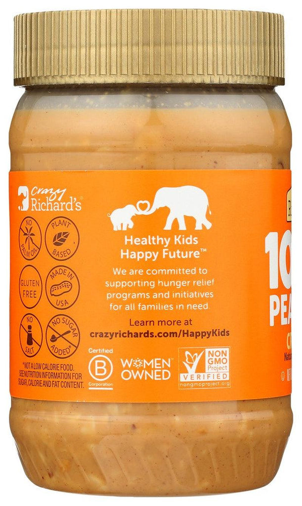 Crazy Richard&#039;S All Natural Crunchy Peanut Butter, 16 Oz [Pack of 12]