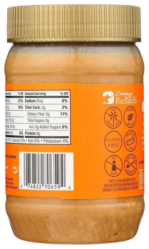 Crazy Richard&#039;S All Natural Crunchy Peanut Butter, 16 Oz [Pack of 12]