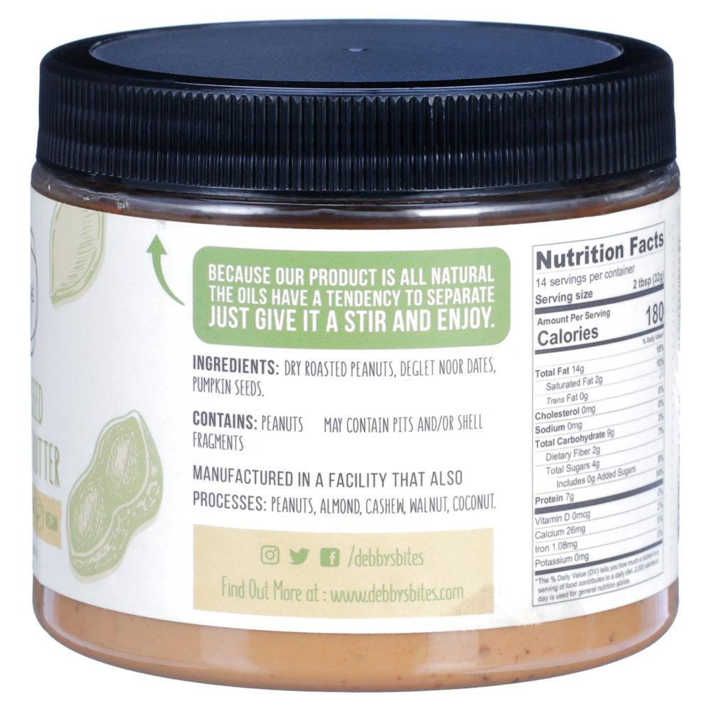 Debby&#039;S Date Sweetened, Pumpkin Seed Peanut Butter 16Oz