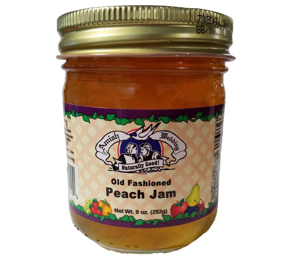 Amish Made Peach Jam- 9 Oz - 2 Jars